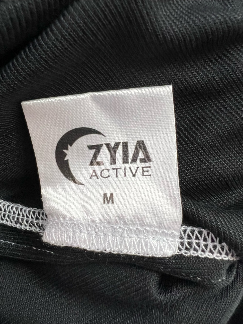 Zyia Active Black White Stitching Modal Blend Racerback Athletic Vacation Tank - Picture 4 of 9
